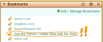 My Yahoo Bookmarks