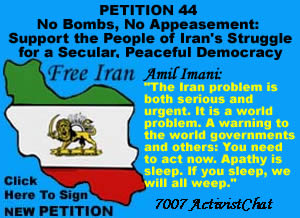 Petition 44: No Bombs, No Appeasement: Support the People of Iran's Struggle for a Secular, Peaceful Democracy 