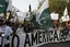 Pakistani protesters rally against the United States in Lahore, Pakistan on Wednesday, Sept. 28, 2011.