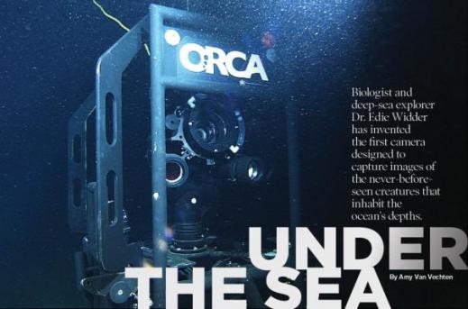 Biologist and deep-sea explorer Dr. Edie Widder has invented the first camera designed to capture images of the never-before-seen creatures that inhabit the ocean’s depths.