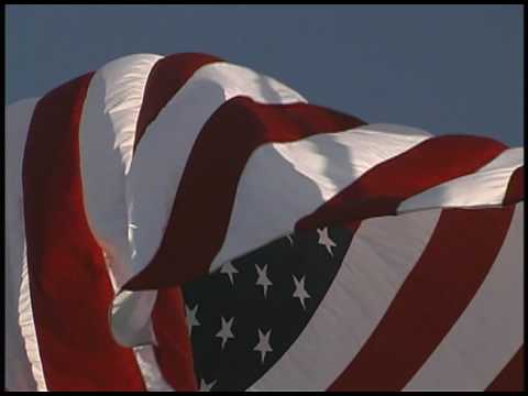 American Flag Waving in the Wind