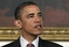 President Barack Obama speaks in the State Dining Room of the White House in Washington, Tuesday, My 31, 2011, to announce John Bryson, not seen, as the next Commerce Secretary.