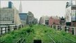 Disused elevated railway track that runs through downtown Manhattan