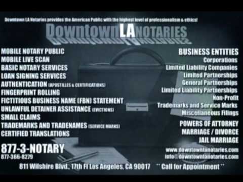 Downtown LA Notaries, Apostille, Prenuptial Agreements, Divorce, Marriages, Mobile Notary Public