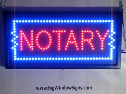 Notary LED Sign