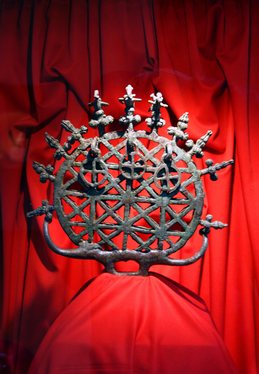 A sun disk found in tombs in Alacahöyük; dates back to early Bronze Age.