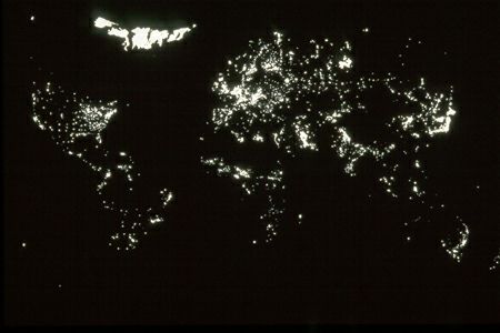 earth at night