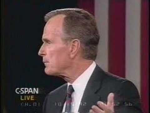 Clinton vs. Bush in 1992 Debate