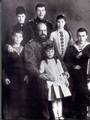 Tsar Alexander III and Tsarina Maria Feodorovna and their five children