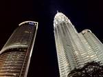 Tower 2 with the Maxis Tower at night