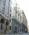 Bankalar Caddesi (Banks Street) in Galata was the financial center of the Ottoman Empire. The Ottoman Central Bank is the first building at right.