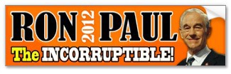 Ron Paul - The Incorruptible! bumpersticker