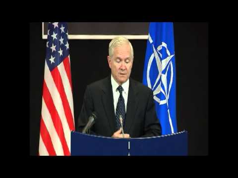 Sec. of Defense Robert Gates speaks to NATO.