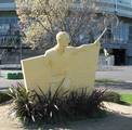 Sculpture depicting Rod Laver outside the Rod Laver Arena, Melbourne.