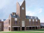 The W.L. Lyons Brown Library, home of the Thomas Merton Center. The campus library was completed in the fall of 1996, costing $6.5 Million dollars.