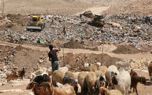 Bedouins from the Jahalin tribe near the Abu Dis refuse dump. Photo: activestills.org