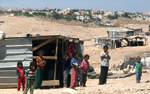 A Bedouin community near the Adummim settlement bloc. Photo: activestills.org