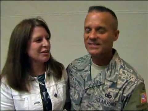 US Air Force Senior Master Sergeant Surprises Wife at Work