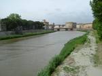 River Arno in Pisa, near the Ponte della Fortezza (Fortress Bridge)