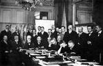 Photograph of participants of the first Solvay Conference, in 1911, Brussels, Belgium, Getty Images