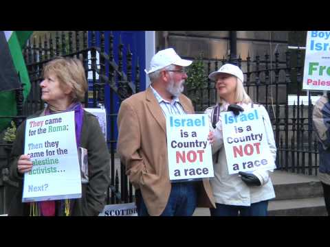 Protest at French Consulate, Edinburgh