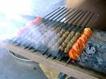 Kebabs being made in Ramallah, West Bank Palestine