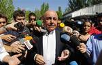 Sport Director Adriano Galliani of AC Milan arrives at the Camp Nou stadium in Barcelona, Spain, Thursday, Aug. 26, 2010. Adriano Galliani, Chief Executive Officer of AC Milan soccer club, meet Barcelona FC President Sandro Rosell today at noon to negotiate the acquisition of the Swedish striker Zlatan Ibrahimovic.