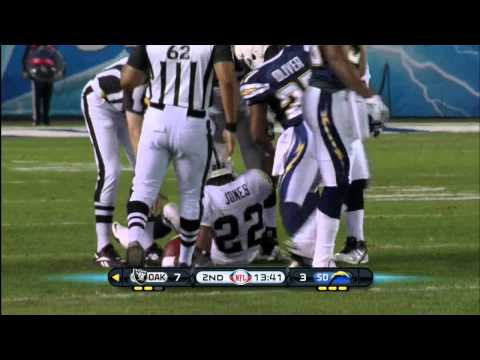 NFl Week 10(2011) Raiders vs Chargers (Raiders Dominate With Power Running & Deep Bombs)