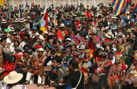 Indigenous peoples gathered at the 4th Indigenous Continental Summit, held in Puno, Peru, May 27-31, 2009