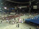 Inside the stadium before an AC/DC concert