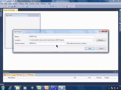 Visual Basic 2010 Express Tutorial 1 - Getting Started Hello World - Free Download