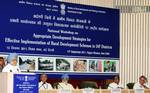 The Prime Minister, Dr. Manmohan Singh addressing the National Workshop on Appropriate Development Strategies for Effective Implementation of Rural Development Schemes in IAP Districts, in New Delhi on September 13, 2011. The Deputy Chairman, Planning Commission, Shri Montek Singh Ahluwalia, the Union Home Minister, Shri P. Chidambaram, the Union Minister for Rural Development, Shri Jairam Ramesh and the Union Minister for Tribal Affairs and Panchayati Raj, Shri V. Kishore Chandra Deo are also s