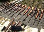 INDIA-POLICE-ARMS-RECOVERIndia Police Recover Fifteen rifles, four hundred ninety bombs & eighty-five cartridges seen recovered from Esasole near Chandra in Eastern India ---- WN/BHASKAR MALLICK