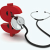 dollar sign and stethoscope