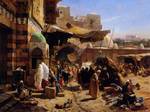 Market at Jaffa, by Gustav Bauernfeind, 1877