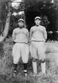 Two players on the baseball team of Tokyo, Japan's Waseda University in 1921