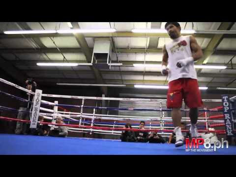 Manny Pacquiao - Manny Pacquiao Hits the Top Rank Gym in Las Vegas