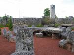 A view from within Leedskalnin's Coral Castle.