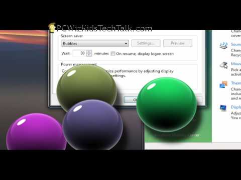 Enable Hidden Screen Saver Options in Vista