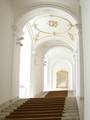 The reconstructed grand staircase dates to the times of Maria Theresa