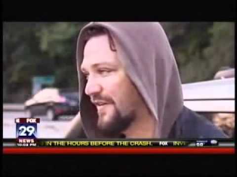 Bam Margera visits Ryan Dunns crash site