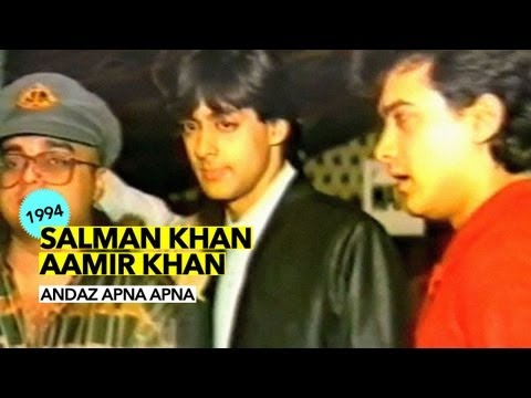 Salman Khan & Aamir Khan Launching Andaz Apna Apna (1994)