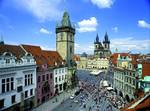 Old Town Square featuring Church of Our Lady before Týn and Old Town City Hall with Prague Orloj.