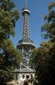 Petřín Lookout Tower, an observation tower built at Petřín hill.