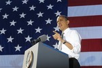 President Barack Obama speaks about jobs, Wednesday, Nov. 2, 2011, at Georgetown Waterfront Park in Washington. Obama is urging Congress to pass the infrastructure piece of the American Jobs Act. (AP Photo/Charles Dharapak)