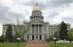 Colorado State Capitol looking east.