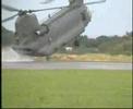 Chinook CH-47 RAF HC Mk2/2A Boeing helicoptor-tactical, landing with reverse takeoff!