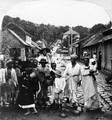 Evacuees on Rue du Pavé, Fort-de-France after 1902 eruption