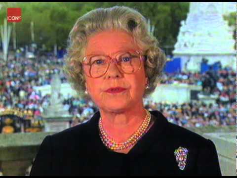 Queen Elizabeth II paying Tribute to Diana, Princess of Wales, after her death