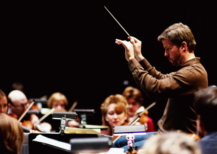 Edwin Outwater leads the Kitchener Waterloo Symphony in fresh music from the 40 and under crowd. 